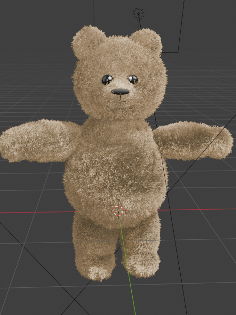 A cute teddy bear with soft fur and button eyes